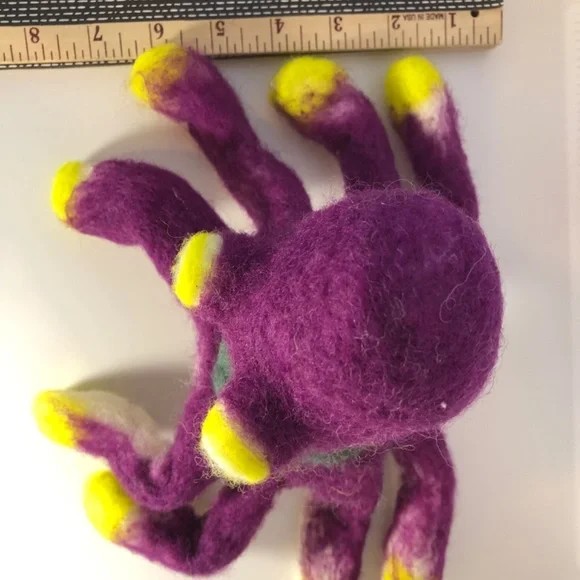 OOAK Hand-Felted purple octopus teacher art Waldorf fantasy ocean storytelling